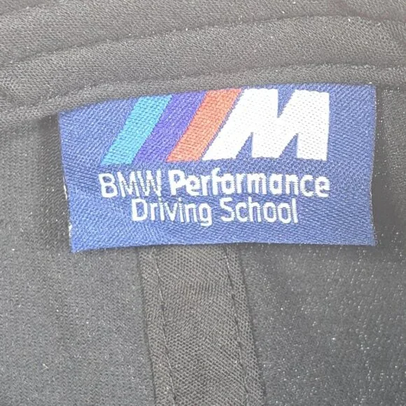 BMW Performance Driving School Hat Black Cap Embroidered Hook Loop Adjustable - Picture 6 of 6